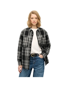 Рубашка с длинным рукавом Check Lined, серый Superdry