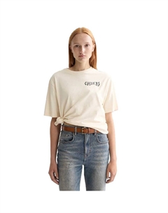 Футболка с коротким рукавом Washed Artwork Loose Fit, бежевый Scotch&soda