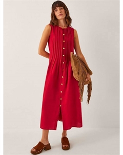 Плиссированное платье миди трапеция Monica из льняной смеси Monsoon