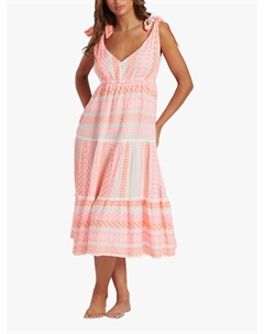 Жаккардовое платье миди с открытыми плечами, Multi South beach