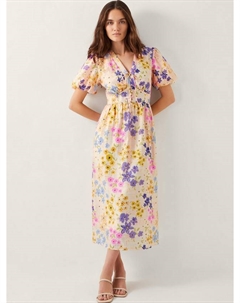 Платье миди Madeline с цветочным принтом, Ivory/Multi Monsoon