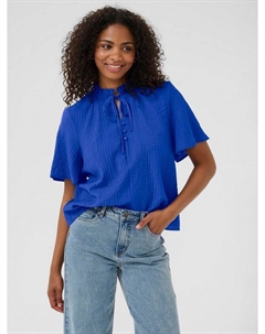 Блузка Lianna с коротким рукавом и завязкой на горловине Kaffe