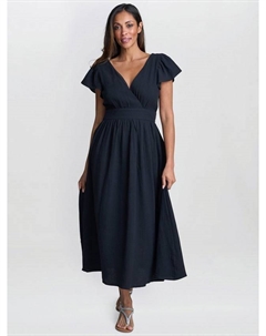 Платье макси Dove с открытой спиной, Black Gina bacconi