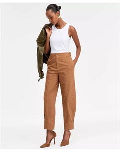 Женские зауженные брюки со шпильками, коричневый I.n.c. international concepts