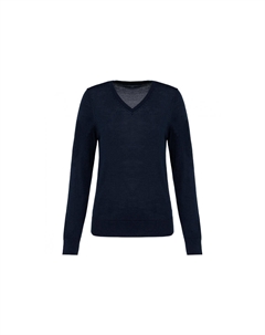 Свитер с V-образным вырезом из мериносовой шерсти, женский, Premium Kariban