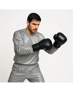 Спортивный костюм для фитнеса и сауны в серебристом цвете Movit