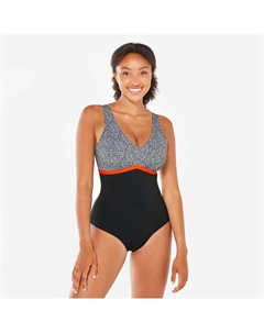 Женский купальник для аквафитнеса — розово-черный Nabaiji