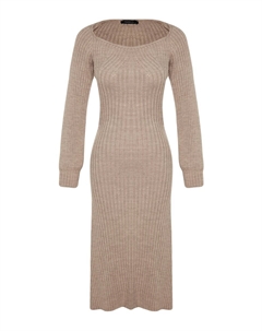 Вязаное платье, Light brown Trendyol