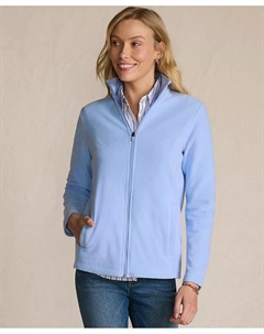 Женская флисовая куртка Anyweather с полной застежкой-молнией, синий Lands' end