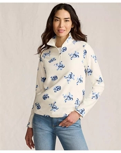 Женская удлиненная флисовая толстовка с молнией на четверть Anyweather Lands' end