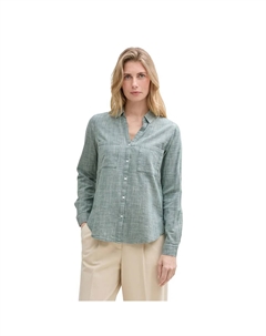 Блузка With Slub Structure 1035247, зеленый Tom tailor