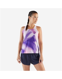 Легкая женская майка для бега Run 900 с принтом светло-фиолетового цвета Kiprun