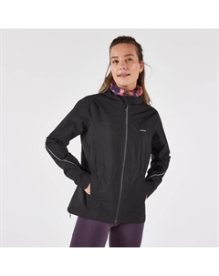 Женская водонепроницаемая, дышащая куртка для трейлраннинга Run 500, черная Kiprun