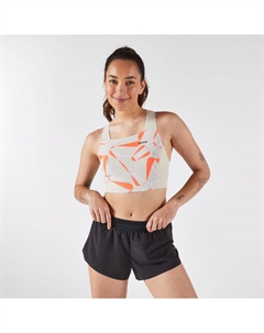 Женская беговая футболка-кроп-топ - 900 Light Replica Obvious бежевого цвета Kiprun