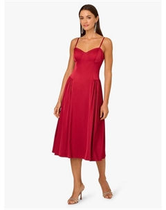 Платье миди Adrianna By из стрейч-сатина, Matador Red Adrianna papell