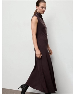 Платье миди Coco Drape, Brown Mango