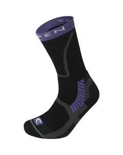 Носки для походов T3 женские, средней толщины, Hiker Eco, черно-фиолетовые Lorpen