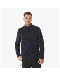 Мужская флисовая куртка с карманом для походов - MH500 Full Zip синего цвета Quechua