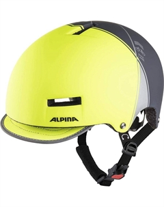 Велосипедный шлем Grunerlokka унисекс, размер 52-57 см, жёлто-серый Alpina