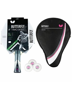 1 ракетка для настольного тенниса Timo Boll Vision 1000 + чехол + 3 мяча для настольного тенниса Butterfly
