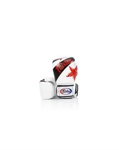 Кожаные боксерские перчатки BGV1-N, белые, с принтом Национальный, 12 унций Fairtex
