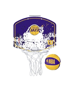 Мини-баскетбольное кольцо Los Angeles Lakers, желтый/фиолетовый Wilson