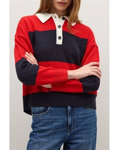 Пуловер с воротником поло Piombo