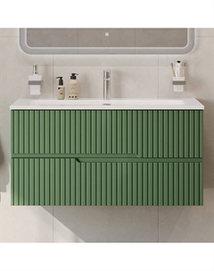 Тумба под раковину без столешницы Duet 100 подвесная, фисташковый софт Cezares