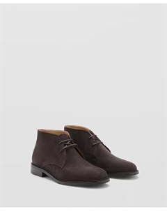 Мужские замшевые кожаные ботинки, коричневый Mango