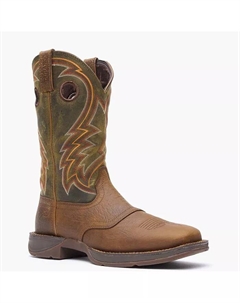 Мужские ковбойские сапоги Rebel от Dark Chestnut и Hunter Green, коричневый Durango