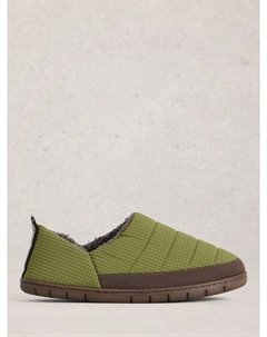 Закрытые тапочки Check, Khaki Green White stuff