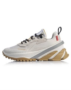 Кроссовки мужские толстые низкие белые/коричневые Li-ning