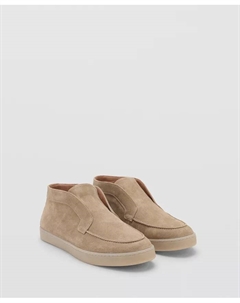 Мужские замшевые кожаные ботинки, загар/бежевый Mango