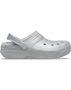 Классические блестящие сабо с пушистой подкладкой Crocs