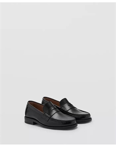 Мужские лоферы из состаренной кожи, черный Mango