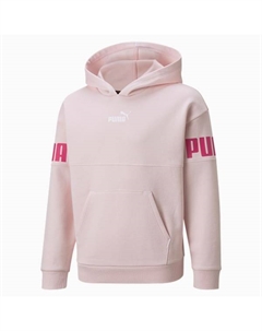 Толстовка с капюшоном в стиле колорблок для больших детей Power Pack, розовый Puma