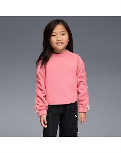 Толстовка с круглым вырезом из флиса для больших детей Bow Society, розовый Puma