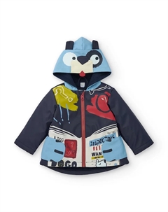 Непромокаемый комбинезон для малыша темно-синего цвета с забавным капюшоном Tuc tuc