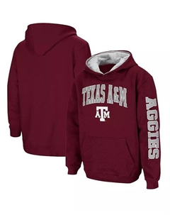 Пуловер с капюшоном Big Boys Texas A&M Aggies 2-Hit Team, черный Colosseum