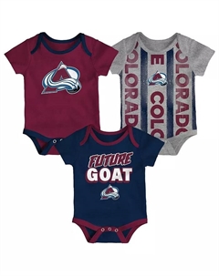 Боди для новорожденных Colorado Avalanche Loyal Buddies, комплект из 3 штук Outerstuff