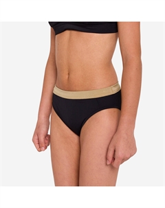 Плавки бикини для девочек 900 Buddy черные/золотые Olaian