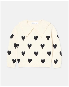 Детский джемпер с аппликацией в виде банта, белый Kids el corte inglés