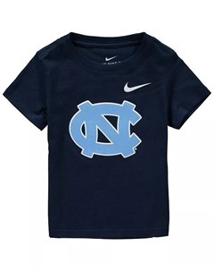 Футболка с логотипом North Carolina Tar Heels для мальчиков и девочек, цвет темно-синий Nike