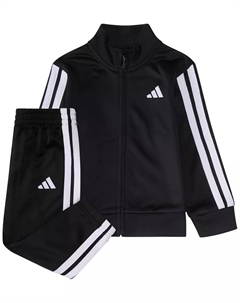 Детский спортивный костюм для мальчиков с длинным рукавом, 2 предмета: куртка и брюки, черный Adidas