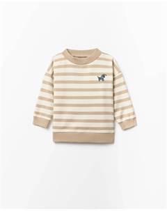 Толстовка в полоску, светло-коричневый Сфера