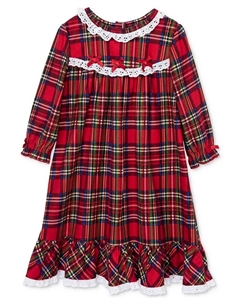 Детская ночная рубашка в клетку для девочек Little me