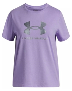 Детская футболка Rival Shimmer с коротким рукавом для девочек 6-16 лет, фиолетовый Under armour