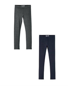Леггинсы 2er Set Regular Fit weich bequem Basic, цвет grau-blau Name it
