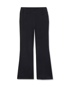 Детские прочные хлопковые леггинсы с расклешенными штанинами, черный Lands' end