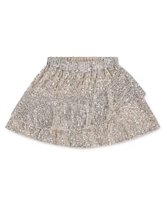 Детская юбка с пайетками ярусами, загар/бежевый Abercrombie kids